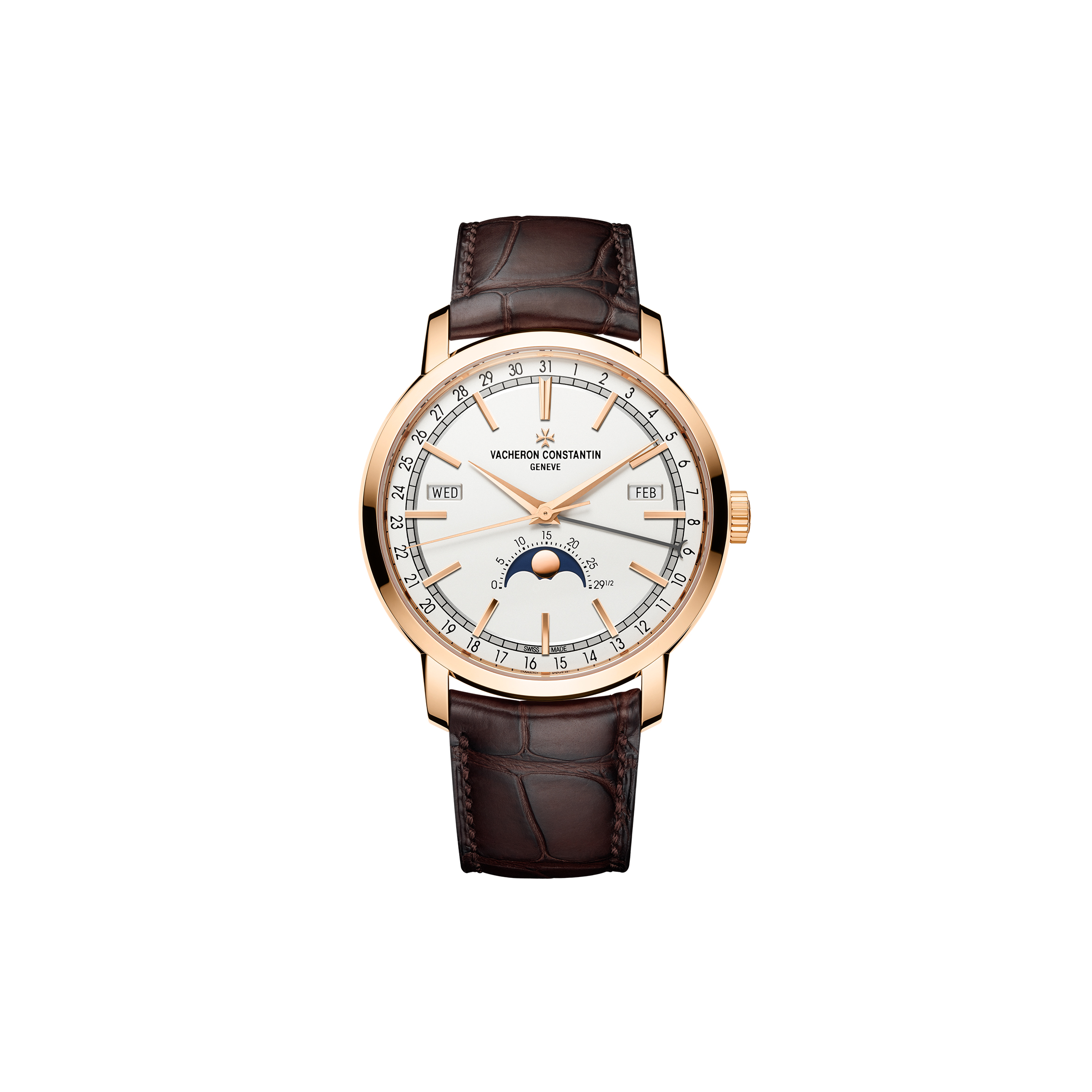 VACHERON CONSTANTIN TRADITIONNELLE COMPLETE CALENDAR 41 MM PINK GOLD WATCH 4010T/000R-B344